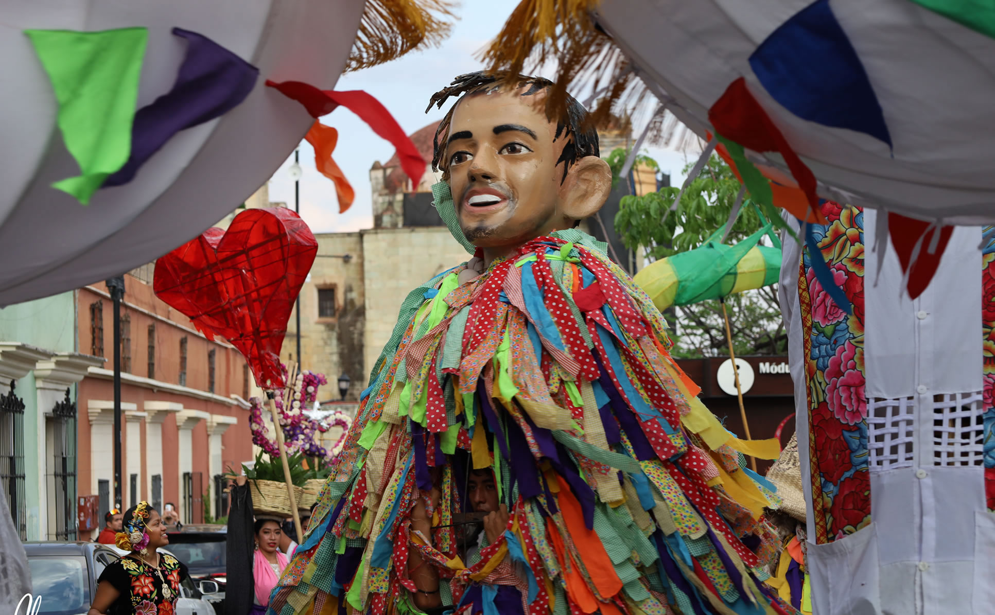Boda en Oaxaca, paisaje al aire libre con decoración tradicional oaxaqueña